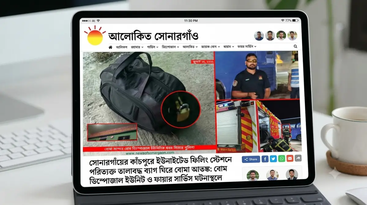 কাঁচপুরে ফিলিং স্টেশনে পরিত্যক্ত ব্যাগ ঘিরে বোমা আতঙ্ক, এলাকায় পুলিশ-র‍্যাব